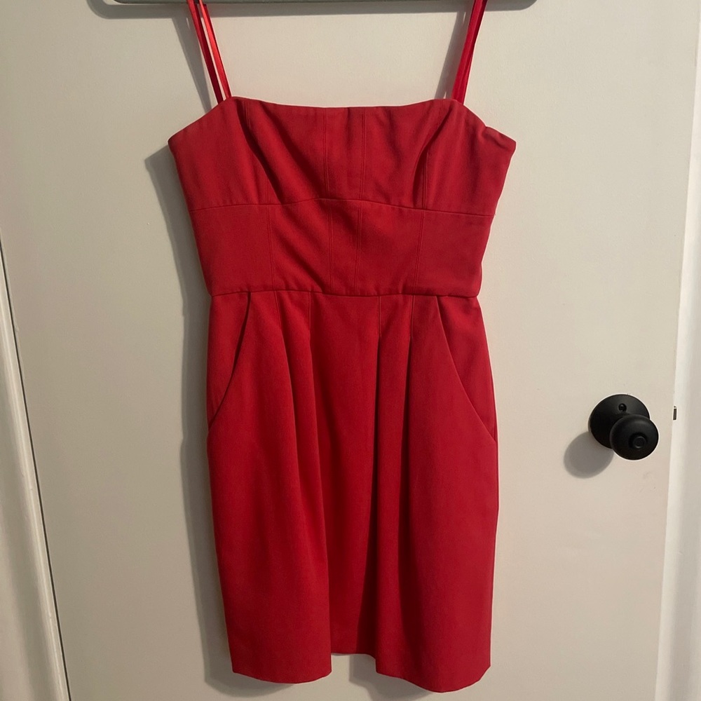 BCBG MAXAZRIA Womens Martina Strapless Mini Dress Size 2 Fuschia/Hot Pink